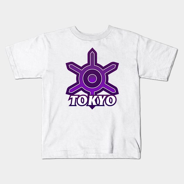 Tokyo Prefecture Japanese Symbol Kids T-Shirt by PsychicCat